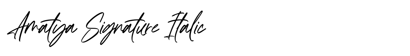 Amatya Signature Italic